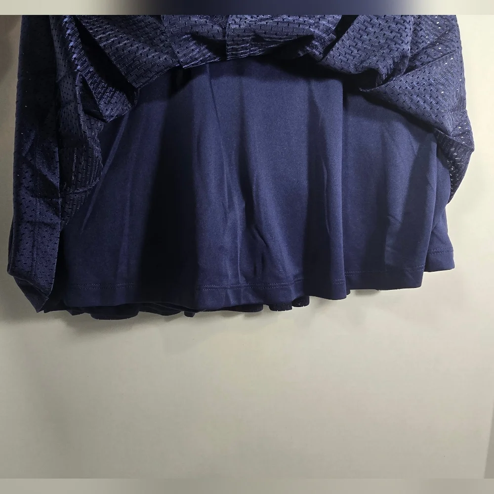 Victoria’s Secret PINK Pleated Mesh Tennis Skort Medium Navy Blue NWOT